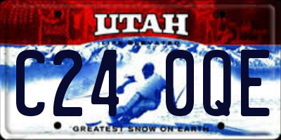 UT license plate C240QE