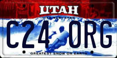 UT license plate C240RG