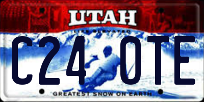 UT license plate C240TE