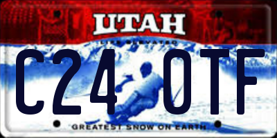 UT license plate C240TF