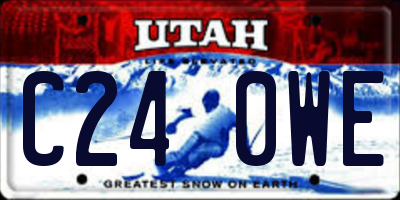 UT license plate C240WE