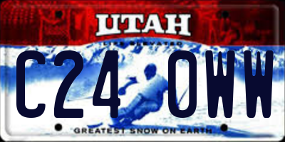 UT license plate C240WW