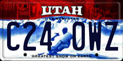 UT license plate C240WZ