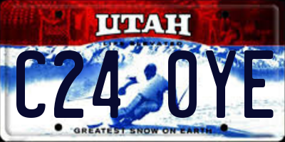 UT license plate C240YE