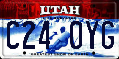 UT license plate C240YG