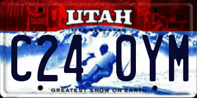 UT license plate C240YM