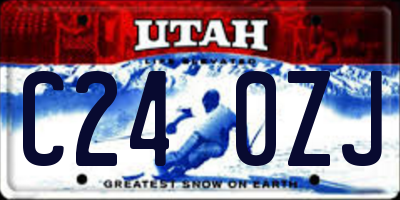 UT license plate C240ZJ