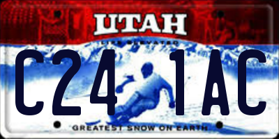 UT license plate C241AC