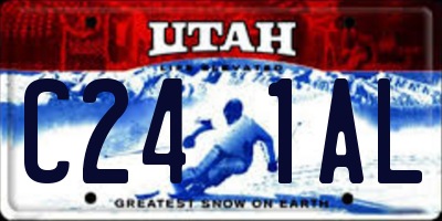 UT license plate C241AL