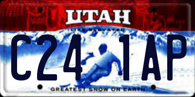 UT license plate C241AP