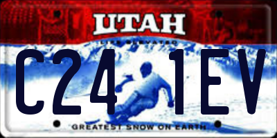 UT license plate C241EV