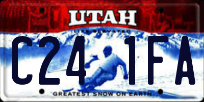 UT license plate C241FA