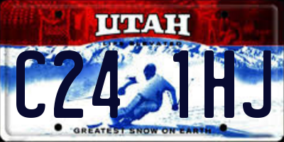 UT license plate C241HJ