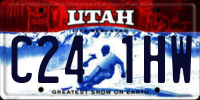 UT license plate C241HW