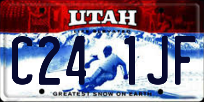 UT license plate C241JF
