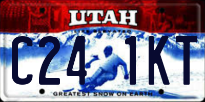 UT license plate C241KT