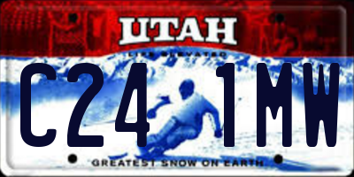 UT license plate C241MW