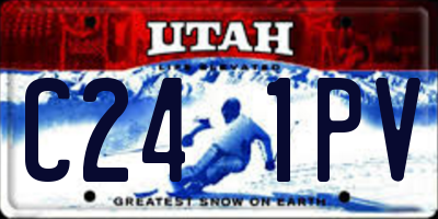 UT license plate C241PV