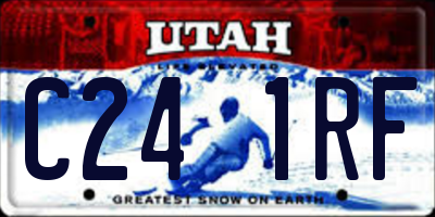 UT license plate C241RF