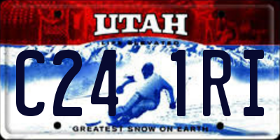 UT license plate C241RI