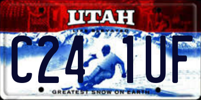 UT license plate C241UF