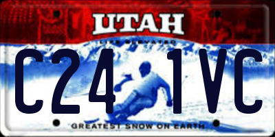 UT license plate C241VC