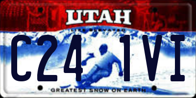 UT license plate C241VI