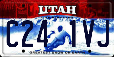 UT license plate C241VJ