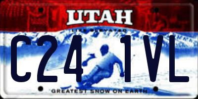 UT license plate C241VL
