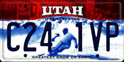 UT license plate C241VP