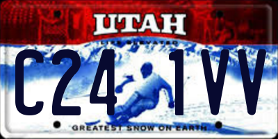 UT license plate C241VV