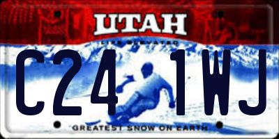 UT license plate C241WJ