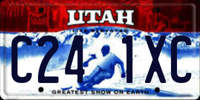 UT license plate C241XC