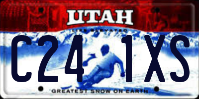 UT license plate C241XS