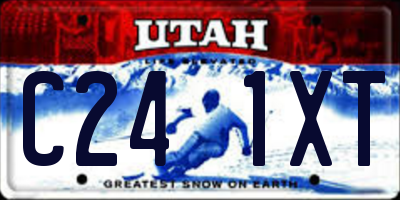 UT license plate C241XT