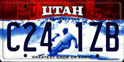 UT license plate C241ZB