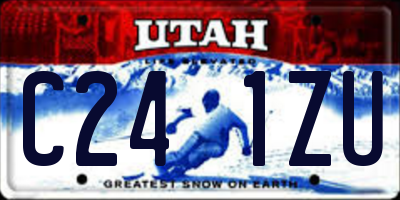 UT license plate C241ZU