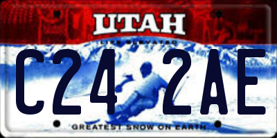 UT license plate C242AE