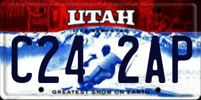 UT license plate C242AP
