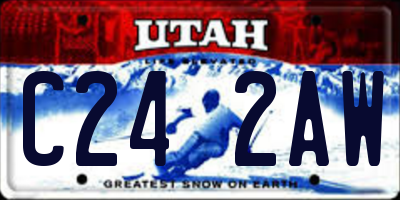UT license plate C242AW