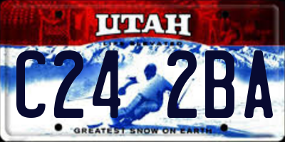 UT license plate C242BA