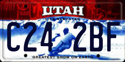 UT license plate C242BF
