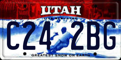UT license plate C242BG