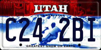 UT license plate C242BI