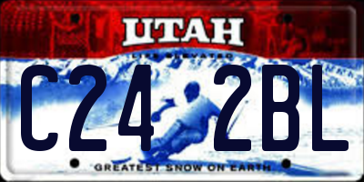 UT license plate C242BL