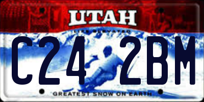 UT license plate C242BM