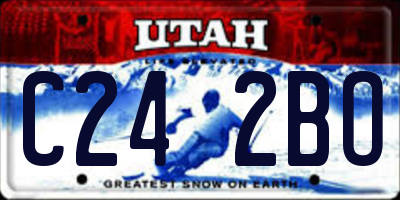 UT license plate C242BO