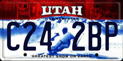 UT license plate C242BP