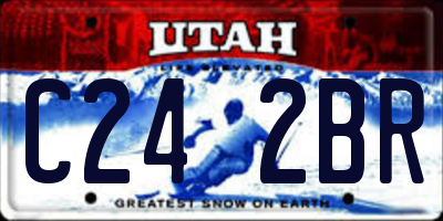 UT license plate C242BR