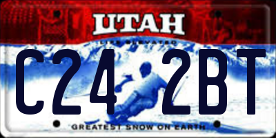 UT license plate C242BT
